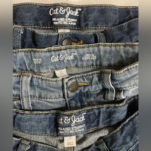 Lot of 3 pairs Cat & Jack blue jeans.